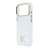 Karl Lagerfeld для iPhone 17 Pro чехол IML K HEAD Metal logo & Camera прозрачный (MagSafe)