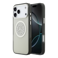 Mercedes для iPhone 17 Pro Max чехол IML Double Layer Vintage Logo Metal Cam Hard Grey (MagSafe)