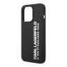 Чехол Lagerfeld Liquid silicone Elongated RSG logo Hard для iPhone 14 Pro Max, черный
