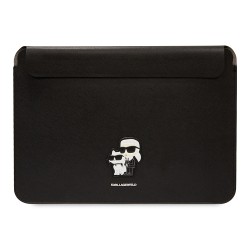 Чехол-папка Lagerfeld Saffiano Sleeve NFT Karl & Choupette для Macbook 13"/14", черный