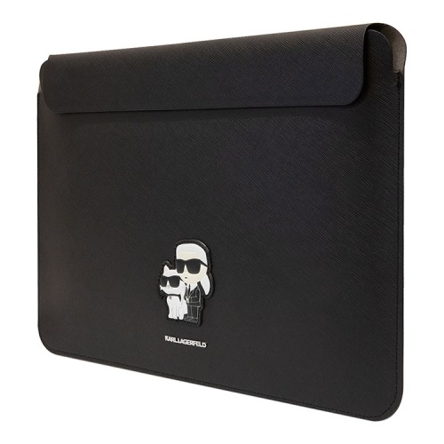 Чехол-папка Lagerfeld Saffiano Sleeve NFT Karl & Choupette для Macbook 13"/14", черный