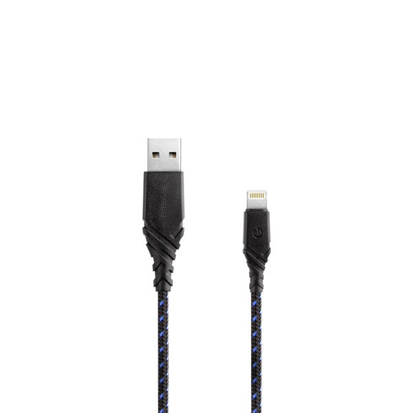 EnergEA NyloGlitz USB-A/Lightning MFI (0.18 м), синий CBL-NG-BLU018