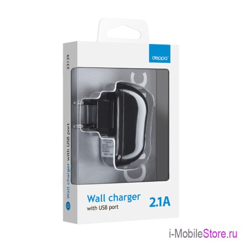 Сетевое зарядное устройство Deppa USB (2.1 A)