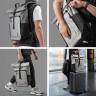 Tomtoc Travel рюкзак Navigator-T61 Rolltop Backpack 15.6"/17L-23L Gray