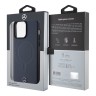 Mercedes для iPhone 15 Pro Max чехол Leather Plain Smooth with Ring Hard Navy (MagSafe)