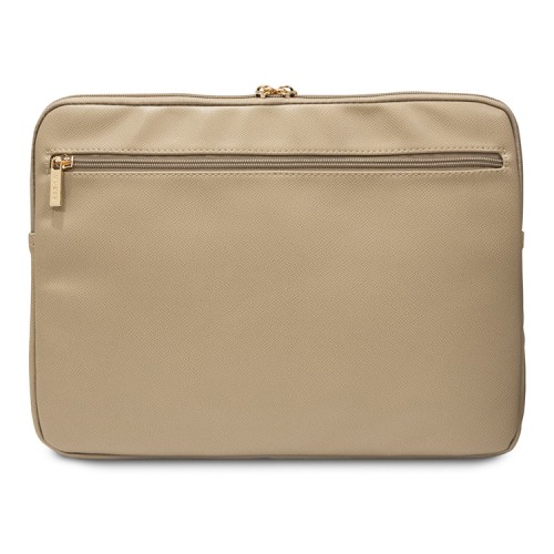 Guess для ноутбуков 13"/14" чехол Sleeve PU Grained leather 4G metal logo with Zipper Light Gold
