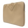 Guess для ноутбуков 13"/14" чехол Sleeve PU Grained leather 4G metal logo with Zipper Light Gold