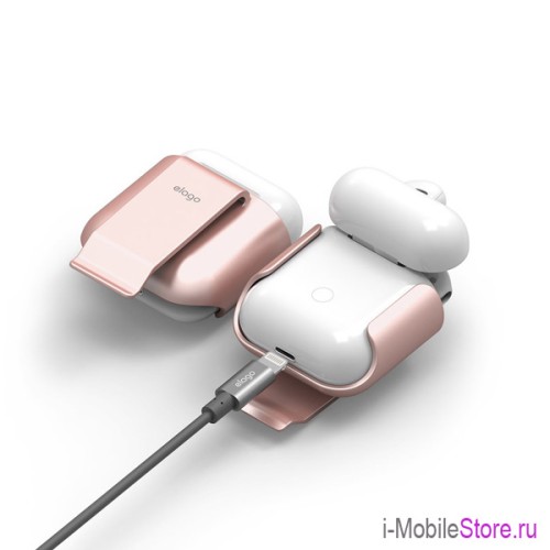 Чехол Elago Carrying clip для AirPods, розовый