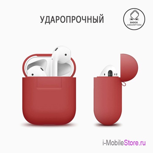 Чехол Elago Silicone case для AirPods 1/2, красный