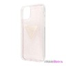 Чехол Guess Triangle logo Hard Glitter для iPhone 11 Pro, розовый