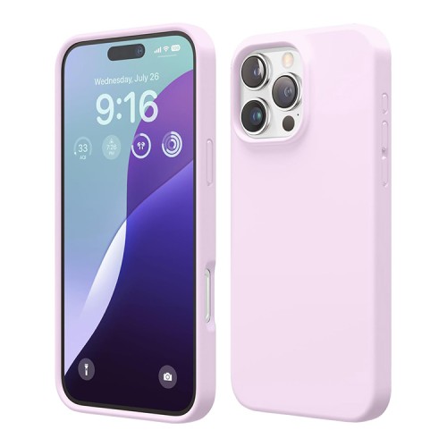 Elago для iPhone 16 Pro Max чехол Soft silicone (Liquid) Light Lilac