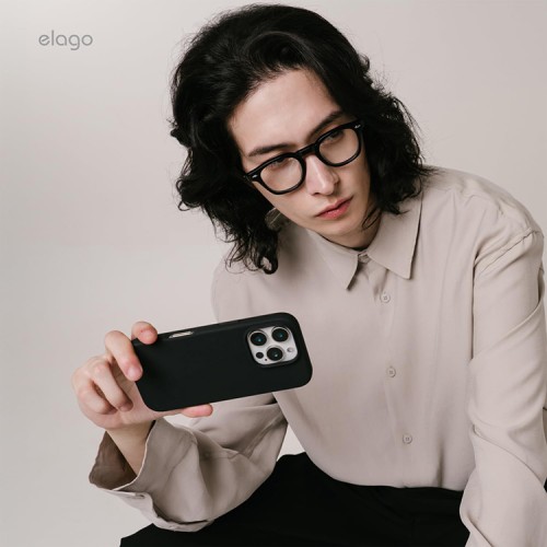 Elago для iPhone 16 чехол Soft silicone (Liquid) Black