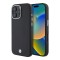 BMW для iPhone 16 Pro чехол Signature PU Full Wrapped Metal logo & Camera Hard Black (MagSafe)