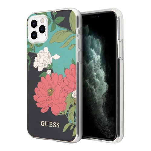 Чехол Guess Flower Hard Shiny N.1 для iPhone 11 Pro, зеленый