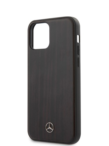 Чехол Mercedes Wood Hard Rosewood для iPhone 12 mini, коричневый
