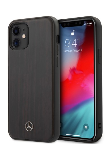 Чехол Mercedes Wood Hard Rosewood для iPhone 12 mini, коричневый