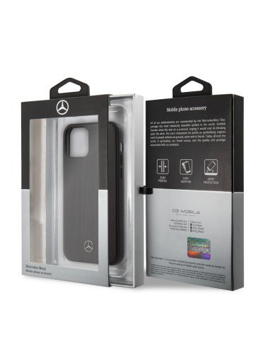 Чехол Mercedes Wood Hard Rosewood для iPhone 12 mini, коричневый