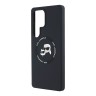 Karl Lagerfeld для Galaxy S25 Ultra чехол Liquid Silicone NFT Karl & Choupette Head Hard Black (MagSafe)