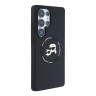 Karl Lagerfeld для Galaxy S25 Ultra чехол Liquid Silicone NFT Karl & Choupette Head Hard Black (MagSafe)