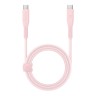 Energea Кабель FLOW USB-C to USB-C PD240W 5A Nanoweave Magnetic tie Pink 1.5m