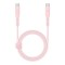 Energea Кабель FLOW USB-C to USB-C PD240W 5A Nanoweave Magnetic tie Pink 1.5m