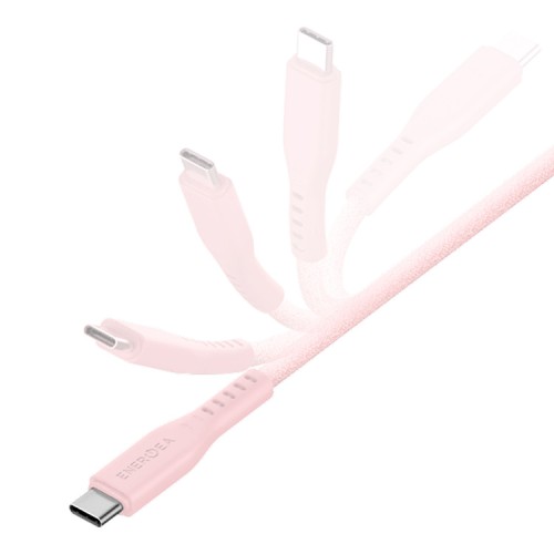 Energea Кабель FLOW USB-C to USB-C PD240W 5A Nanoweave Magnetic tie Pink 1.5m