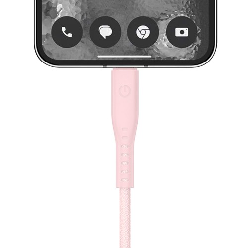 Energea Кабель FLOW USB-C to USB-C PD240W 5A Nanoweave Magnetic tie Pink 1.5m