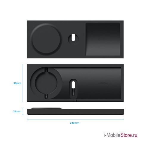 Подставка Elago MagSafe Tray Duo для iPhone/Apple Watch, черная