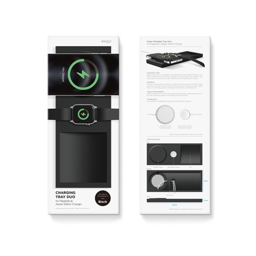 Подставка Elago MagSafe Tray Duo для iPhone/Apple Watch, черная