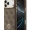 Guess для iPhone 17 Pro Max чехол PU 4G Diamond metal logo Gold camera Hard Brown (MagSafe)