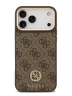 Guess для iPhone 17 Pro Max чехол PU 4G Diamond metal logo Gold camera Hard Brown (MagSafe)
