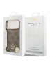 Guess для iPhone 17 Pro Max чехол PU 4G Diamond metal logo Gold camera Hard Brown (MagSafe)