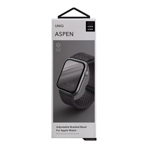 Ремешок Uniq ASPEN Strap Braided для Apple Watch 49-46-45-44 мм, серый