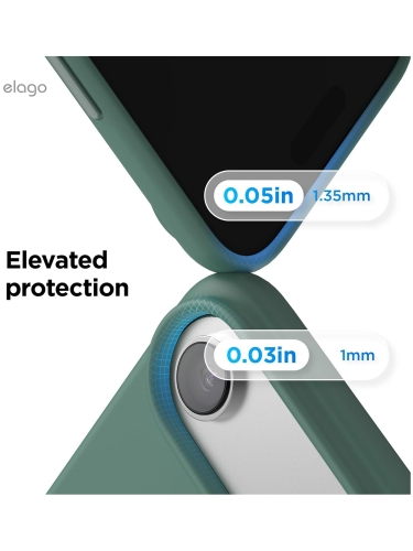 Elago для iPhone Air чехол Magnetic Silicone Midnight Green (MagSafe)