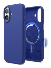 Elago для iPhone 17 чехол Magnetic Silicone Cobalt Blue (MagSafe)
