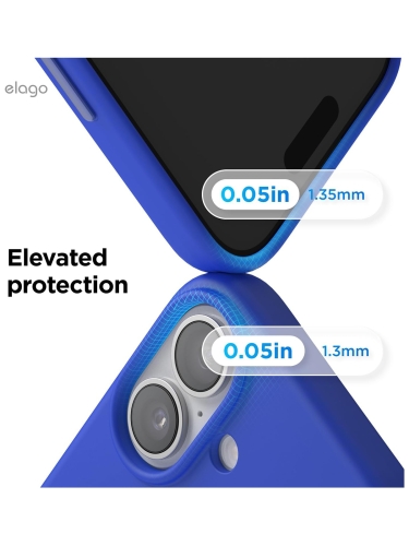Elago для iPhone 17 чехол Magnetic Silicone Cobalt Blue (MagSafe)
