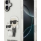 Karl Lagerfeld для iPhone 17 чехол IML NFT Karl & Choupette Hard Glitter Transparent