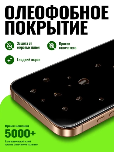 HOCO стекло для iPhone 17 Pro, Bear Shield series Anti-Spy full screen tempered glass Black