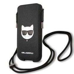 Чехол-карман Karl Lagerfeld для смартфонов Pouch PU Saffiano Choupette Black (M-size)