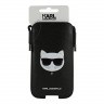 Lagerfeld для смартфонов Pouch PU Saffiano Choupette Black (M-size) KLHCP12MOPHCHK