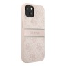 Чехол Guess 4G Stripe printed logo Hard для iPhone 13 mini, розовый