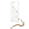 Чехол Guess Peony Hard Transparent +Gold hand chain для iPhone 13 Pro, золотой