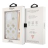 Чехол Guess Peony Hard Transparent +Gold hand chain для iPhone 13 Pro, золотой