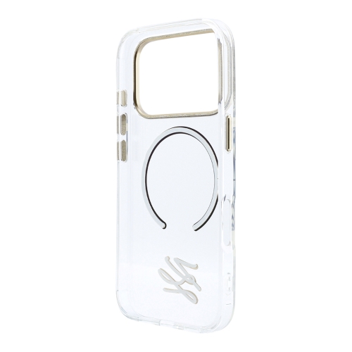 Karl Lagerfeld для iPhone 17 Pro Max чехол IML Initials Metal logo & Camera прозрачный (MagSafe)