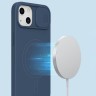 Чехол Nillkin CamShield Silky Magnetic Silicone для iPhone 13, синий