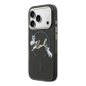 Karl Lagerfeld для iPhone 17 Pro чехол IML NFT Choupettes Script logo Metal Cam Black (MagSafe)