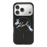 Karl Lagerfeld для iPhone 17 Pro чехол IML NFT Choupettes Script logo Metal Cam Black (MagSafe)