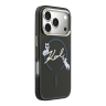 Karl Lagerfeld для iPhone 17 Pro чехол IML NFT Choupettes Script logo Metal Cam Black (MagSafe)