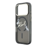 Karl Lagerfeld для iPhone 17 Pro чехол IML NFT Choupettes Script logo Metal Cam Black (MagSafe)