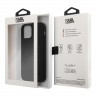 Чехол Karl Lagerfeld Liquid silicone Ikonik outlines Hard для iPhone 12 Pro Max, черный